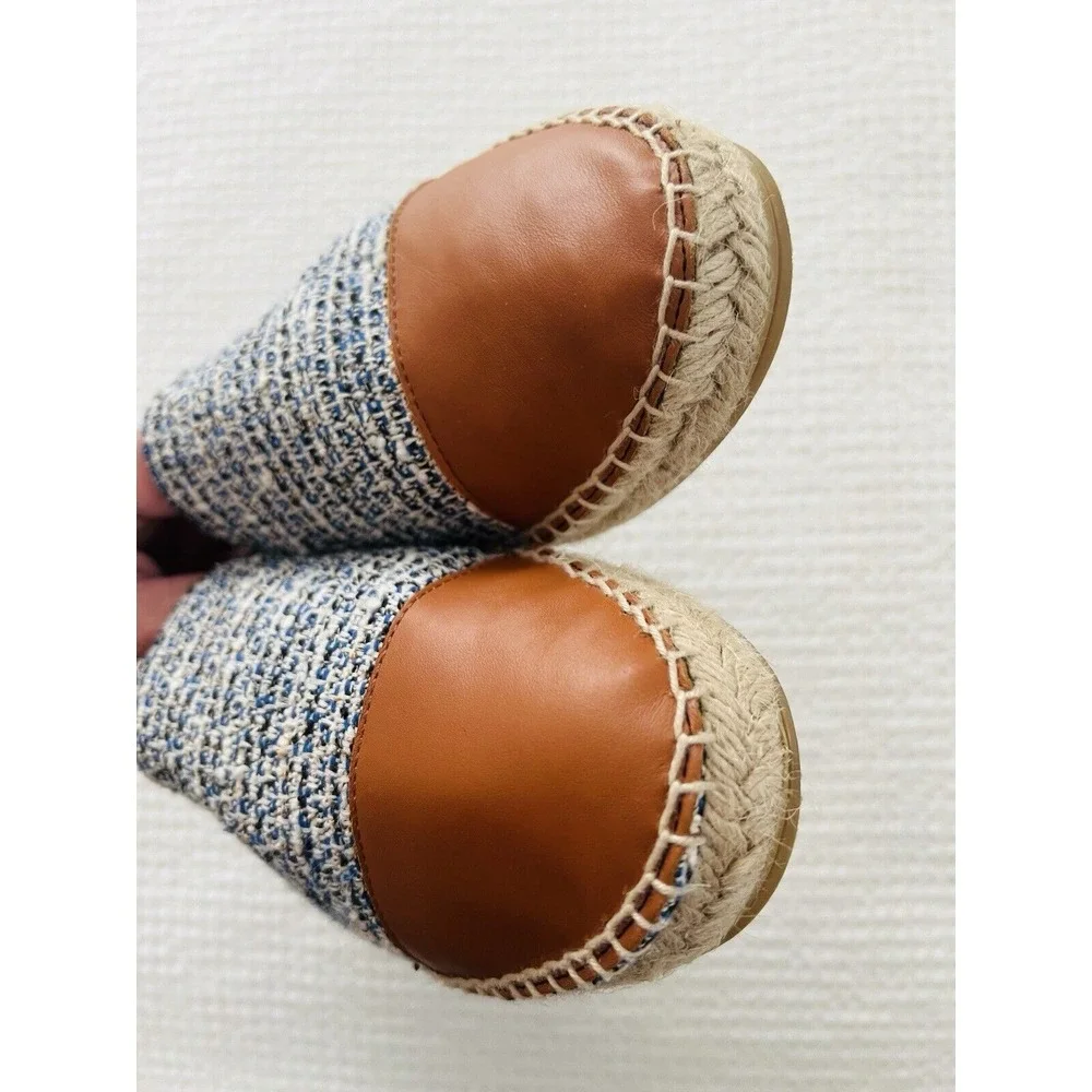 J. McLaughlin Womens Made In Spain Textile And Leather Alexa Espadrilles Size 10